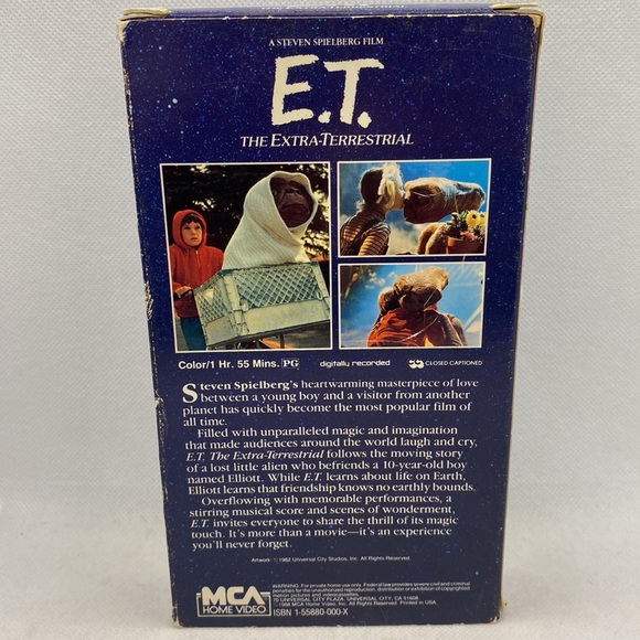 E.T. The Extra-Terrestrial VHS Green and Black Tape Steven Spielberg 1982 - Picture 3 of 12
